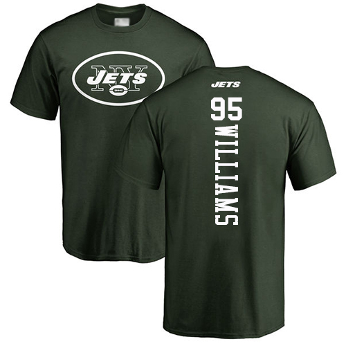 New York Jets Men Green Quinnen Williams Backer NFL Football #95 T Shirt